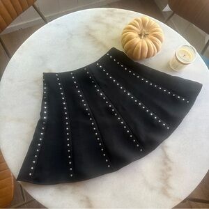 NWT Zara Black skirt with silver studs